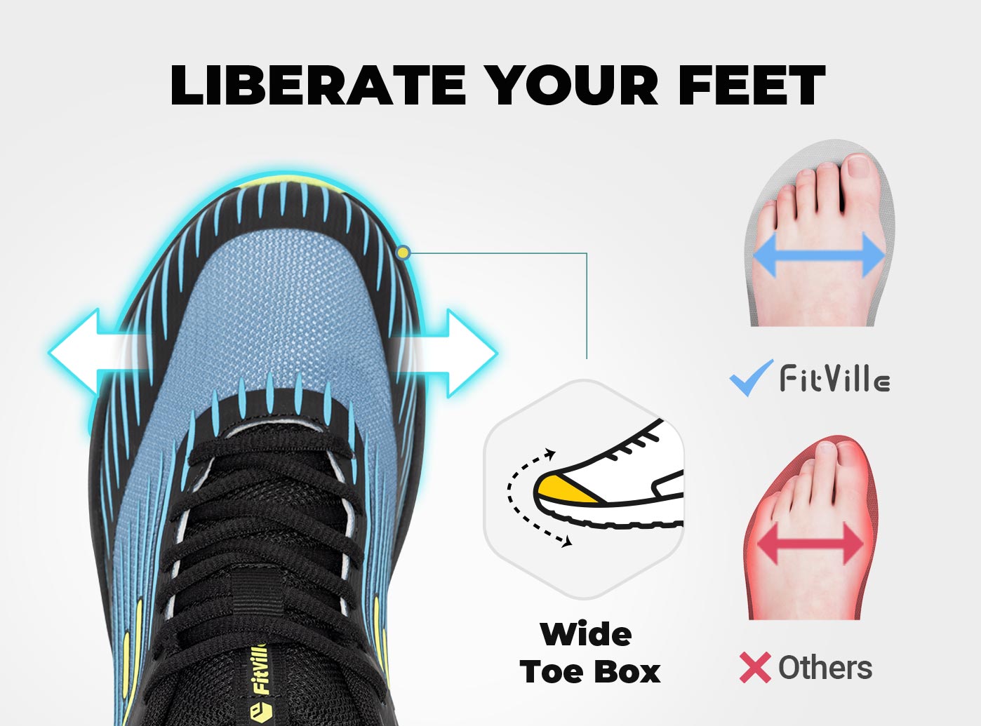 FitVille Tênis de corrida masc - Breathable Mesh Athletic Shoes avaliação e preço